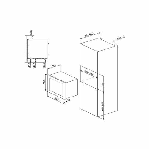 Smeg FMI020X Forno a microonde