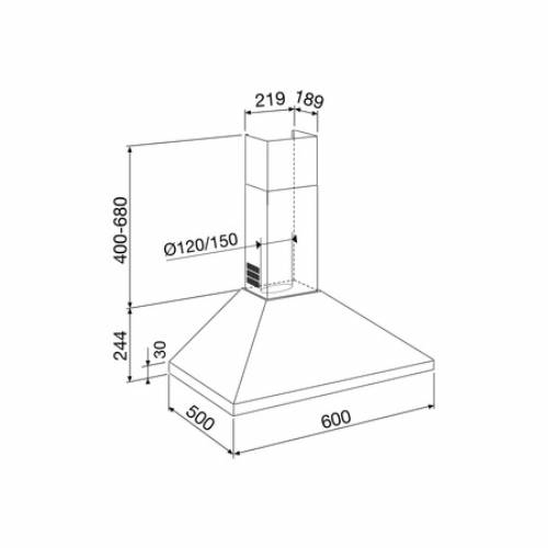 Glem Gas GHP645BK Cappa